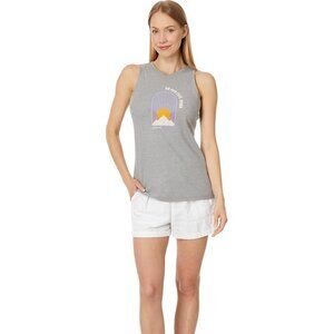 Smartwool Active Morning View Graphic Tank Women's Large NWT Light Gray Heather